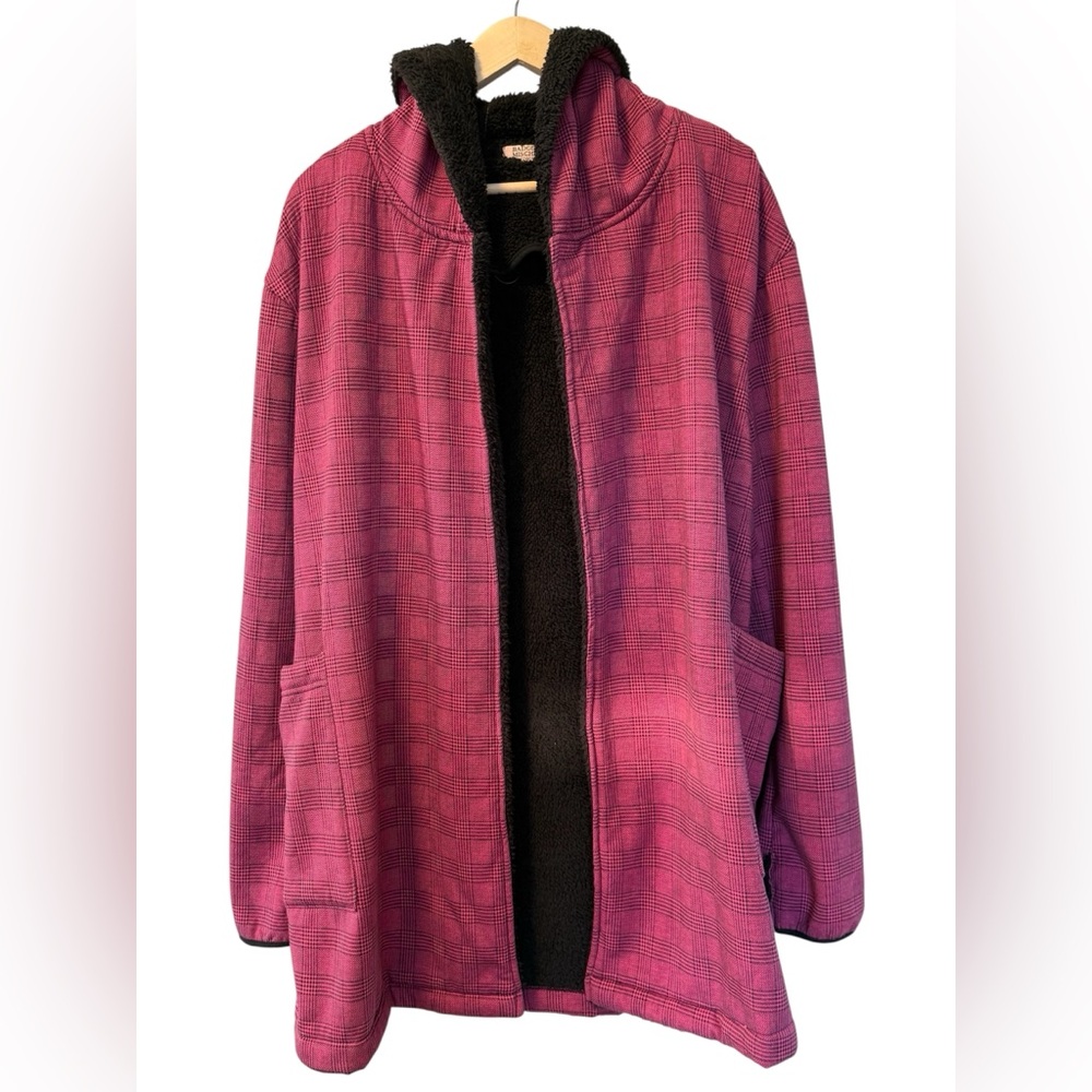 Badgley Mischka Pink Plaid Cape Jacket